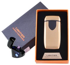 Електроімпульсна запальничка в подарунковій коробці Lighter №HL-112 Gold, №HL-112 Gold - фото товару