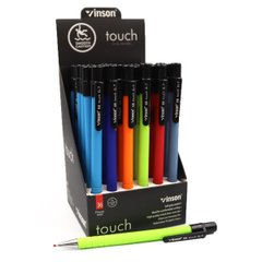 Ручка автомат масляна Vinson "Touch" 0,7мм, синя, soft touch, грип, mix, 36шт/етик., K2745473OO6X_ - фото товару