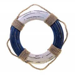 Рятувальний круг дерев'яний синій (d-24,5 см h-2.5 см), K332129B - фото товару