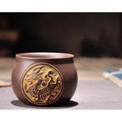 Чашка Suzaku Дракон и Феникс коричневая 80мл. 6,5*6,5*4,8см., K89200192O1849176139 - фото товара