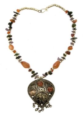 Ожерелье с каменьями агата и кулоном "Капля", K329279 - фото товара