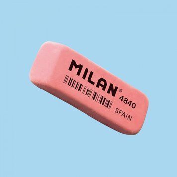 Ластик прямокутний з фаскою "TM MILAN" 5,2 * 1,9 * 0,8 см, K2738608OO4840CNM - фото товару