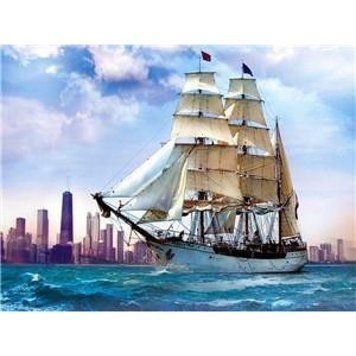 Раскраска по номерам на дереве 40*50 "Фрегат" карт.уп краск. кисти., K2745910OO8400RSBD - фото товара
