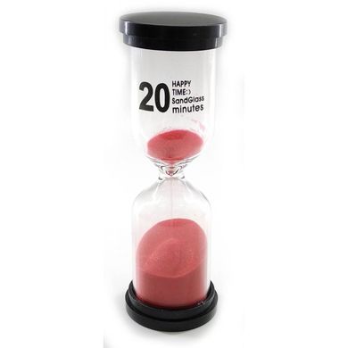 Часы песочные 20 мин розовый песок (14х4,5х4,5 см), K332236D - фото товара