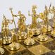 SK4BRO шахи "Manopoulos", "Грецька міфологія",латунь, у дерев'яному футлярі, коричневі 34х34см, 3 кг