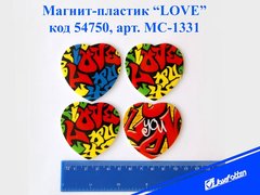 Магніт пластик круглий "LOVE"mix4, ОПП, K2718729OO1331MC - фото товара