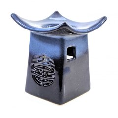 Аромалампа керамическая "Пагода" сине-черная (11х9х9 см), K333864B - фото товара
