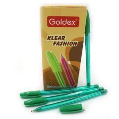 Ручка масляна Goldex Klear Fashion Індія Green 1,0 мм, K2733790OO734-GR - фото товару