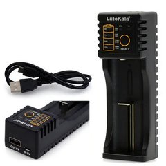 Зарядний пристрій LiitoKala Lii-100, універсальний, 14500/16340/18650/26650, USB, ОРИГИНАЛ, 5437 - фото товару