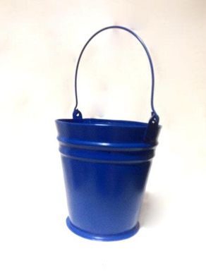 Відерце вазон для квітів(синій), W1-5 - фото товару