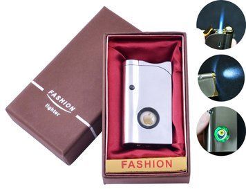 Запальничка в подарунковій коробці FASHION (Гостре полум'я, ліхтарик) №XT-81-2, №XT-81-2 - фото товару