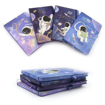 Блокнот на гумці "Космонавт" А5, 14*21см, 80G, 80P, mix4, K2755874OO5703-20 - фото товару