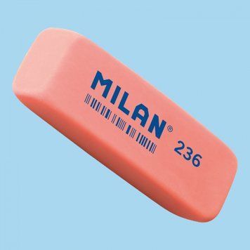 Ластик прямокутний з фаскою "TM MILAN" 5,6*1,9*0,9 см, mix, K2738607OO236CPM - фото товару