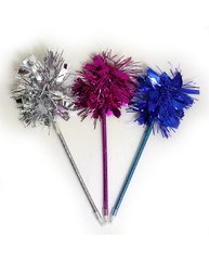 Ручка кулькова синя з мішурою "Строката" mix, K2742041OO1718 - фото товару