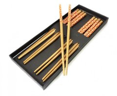 Палички для їжі бамбук з малюнком набір 5 пар №3, K89220002O1137475752 - фото товару