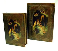 Набір з двох скриньок "Дівчина з арфою", KN-L0479-22 - фото товару