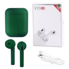 Бездротові навушники V33 5.0 з кейсом, green, SL2573 - фото товару