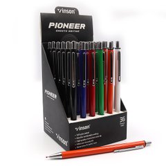 Ручка автомат масло Vinson "Pioneer" 0,7мм, синяя, металлич. корпус, mix, 36шт/этик., K2743894OO1902 - фото товара