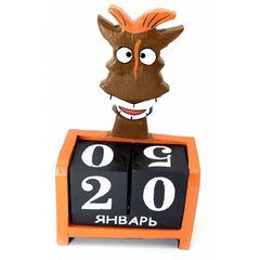 Календарь настольный "Конь" деревянный (10,5х18х5 см), K332678 - фото товара