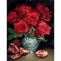 Алмазна мозаїка за номерами 40*50 "Троянди" карт уп. (полотно на рамі), K2755266OO70963_BGLE - фото товару
