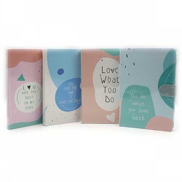 Блокнот на кнопке "Love" A5, P144 80G mix с этикеткой, K2749265OO9702L-3 - фото товара
