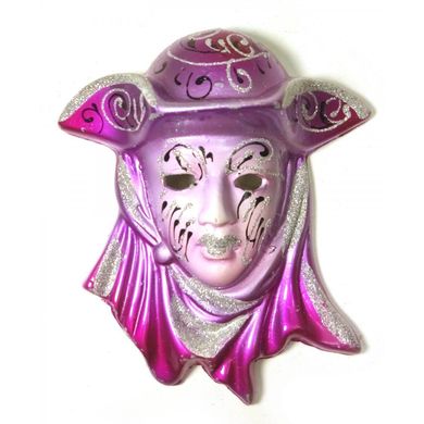 Маска керамічна "Венеція" рожева (12,5х11х5 см)(уп/6 шт), K318795D - фото товару