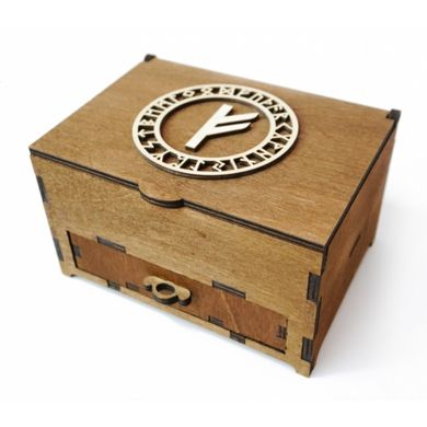 Шкатулка ФЕХУ двойная с ящиком (коричневая), K89160025O1441072522 - фото товара