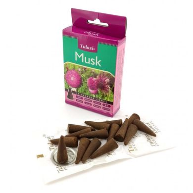 Musk Premium Incense Cones (Муск) (Tulasi) Конуси, K335020 - фото товару