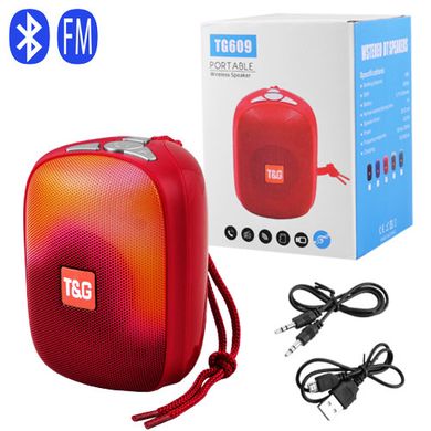 Bluetooth-колонка TG609, speakerphone, радио, red, 8674 - фото товара