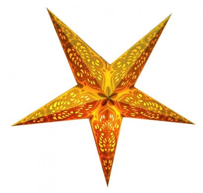 Светильник Звезда картонная 5 лучей YELLOW GANESH, K89050057O1137471869 - фото товара