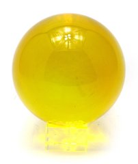 Кришталева куля на підставці жовтий (11 см), K328918 - фото товару