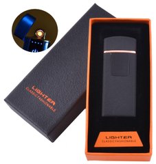 USB зажигалка в подарочной коробке LIGHTER (Спираль накаливания) №HL-132 Black матовый, №HL-132 Black матовый - фото товара