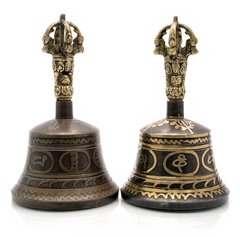 Дзвін чакровий (d-8,7,h-15 см)(Bell Itching No.3 Black/Gold), K323501 - фото товару