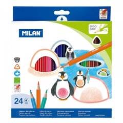 Набір кольорових олівців трикутний ТМ "MILAN" 24шт., D2,9mm, K2738638OO0722324 - фото товару