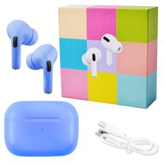 Бездротові навушники Apl AirPros Pro, macaroons, з кейсом, blue, SL6058 - фото товару