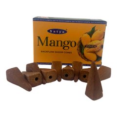 Mango Backflow Dhoop Cone (Манго) (Satya) 10 конусів в упаковці, K334990 - фото товару