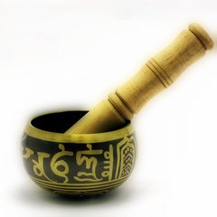 Чаша поющая с рисунком (d -10,h-5,5 см)(Singing Bowl Carving no.1), K318111 - фото товару