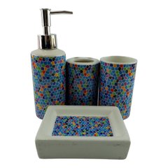 Набор для ванной керамический "Мозаика синяя", K335077A - фото товара