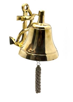 Дзвін ринда з якорем бронза (28х12х14,5 см), K329276 - фото товару