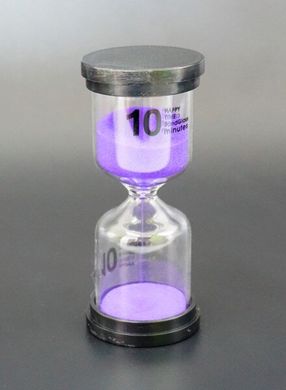 Песочные часы "Круг" стекло + пластик 10 минут Сиреневый песок, K89290184O1137476238 - фото товара