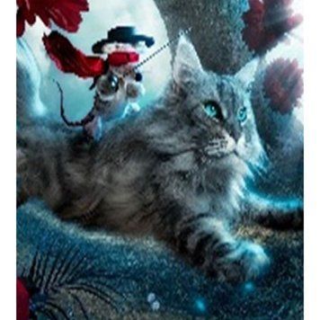 Алмазная мозаика по номерам 40*50 "Кот" карт уп. (полотно на раме), K2755511OO71488_BGLE - фото товара