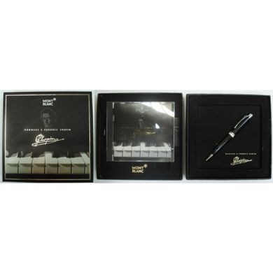Набір подарунковий Футляр чорний "Mont Blanc" + Ручка "Mont Blanc" чорна зі сріблом + диск, K2709538OO447 meta - фото товару
