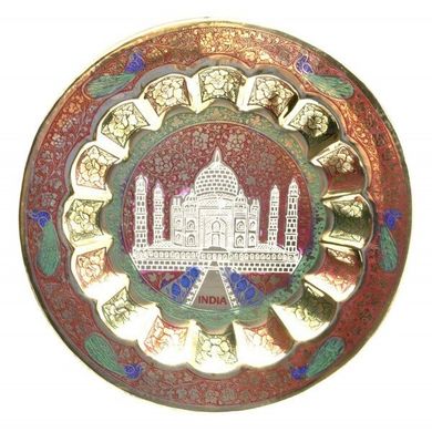 Тарелка бронзовая настенная "Тадж-Махал"(17,7 см), K31800B - фото товара