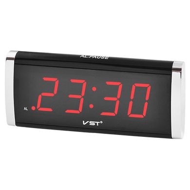 Часы сетевые VST-730-1 красные, 220V, SL1047 - фото товара