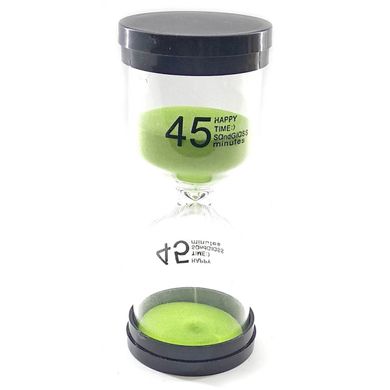 Часы песочные 45 мин зеленый песок (13х5,5х5,5 см), K332238C - фото товара