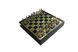 SK5BLU шахи "Manopoulos","Геркулес" латунь, у дерев'яному футлярі, сині, 34х34см, 3 кг