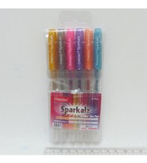 Набір гелевих ручок гліттер Goldex Sparkalz #923 Індія 1,0 мм 6кол, K2730527OO923-6 - фото товару