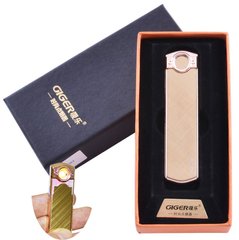 USB запальничка в подарунковій упаковці Lighter (Спіраль розжарювання) №HL-60 Gold, №HL-60 Gold - фото товару