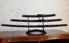 Набор из трёх самурайских мечей на подставке, K89310011O1252434647 - фото товару