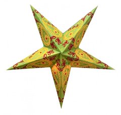 Светильник Звезда картонная 5 лучей GREEN WOOL EMBD., K89050110O1137471959 - фото товара